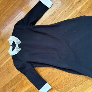 Perfect little black dress with detail in the collar